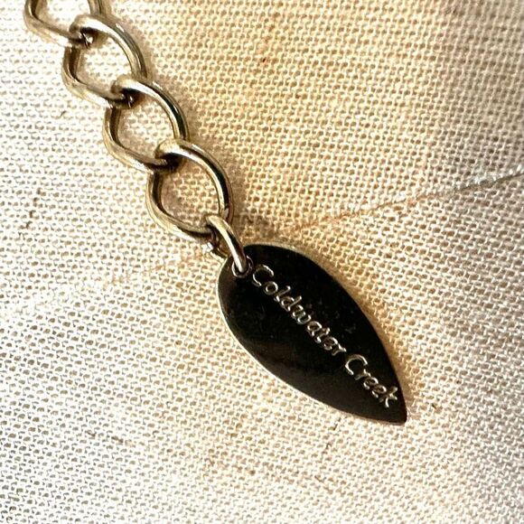 Coldwater Creek multi strand gold tone and black beaded necklace - Picture 4 of 7